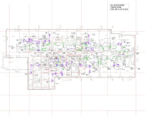 Overhead Piping Distribution-plumbing-technical sample