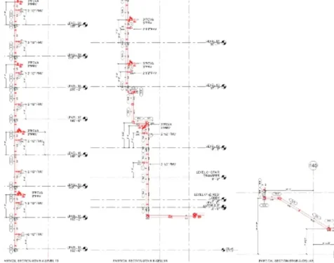 Plumbing riser layout-plumbing-technical sample